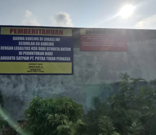 Diduga Terjadi Sengketa Kepemilikan 66 Kapling KSB Sagulung, Pemilik Minta Kepastian Hukum