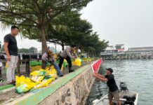 230 Kilogram Beras SPHP Ludes Terjual di Gerakan Pangan Murah Polsek Belakang Padang