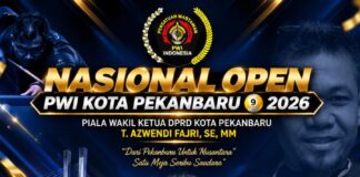 Ketua SIWO PWI Kepri Endang Kurnia Runner-up National Open PWI Pekanbaru 2026